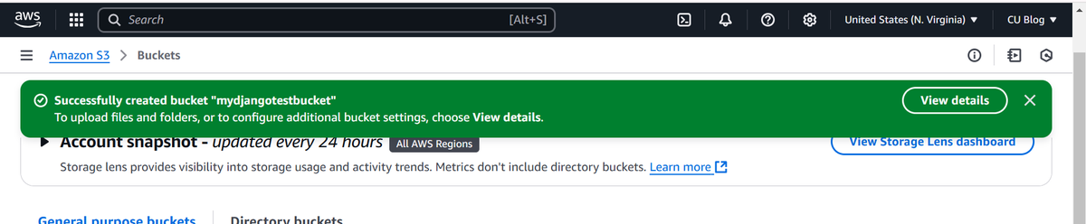 Create Bucket Successful