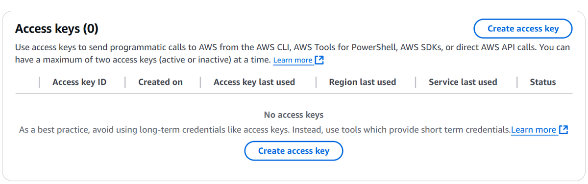 Access keys
